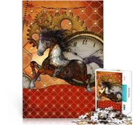 1000 piece jigsaw puzzles for adults & teenagers “mechanical horse” Made of cardboard，for age 14+ Hands-on Game Improving love between couples。size：26x38cm/10.24x14.96inch