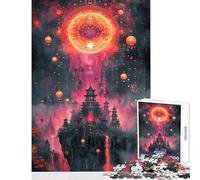 1000 Piece Jigsaw Puzzles for Adults Teenagers Moon Landscape Magic Relaxing Games Presents for Women Home Decoration Toys Every Piece Is Unique - (50X75CM)