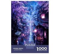 1000 Piece Jigsaw Puzzles for Adults Teenagers Moonlit Sakura Passage Jigsaws for Adults Hands-on Game A Work of Art for Is Ideal As A Gift 38x26cm/1000pcs