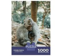 1000 Piece Jigsaw Puzzles for Adults Teenagers Mother Monkey Holding Baby Jigsaws for Adults Fun Games For Family Fun Birthday And Unique Gifts 38x26cm/1000pcs