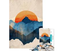 1000 Piece Jigsaw Puzzles for Adults Teenagers Mountain Glow Puzzle for Adults Family Game Difficult Hard for Is Ideal As A Gifts (Size 38x52cm)