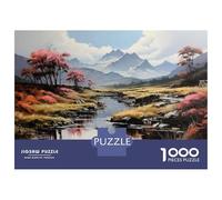 1000 Piece Jigsaw Puzzles for Adults Teenagers Mountain Serenity Reflections Puzzles for Adults Family Game Home Decoration Birthday And Unique Gifts 52x38cm/1000pcs