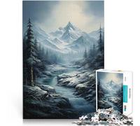 1000 piece jigsaw puzzles for adults & teenagers Mountains in winter Made of cardboard Suitable for ages 14 and up Toy Intellectual Game deal as gifts for the whole family 。size：26x38cm