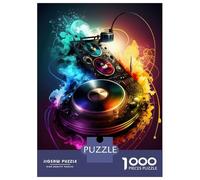 1000 Piece Jigsaw Puzzles for Adults Teenagers Music Vinyl Record Jigsaws for Adults Hands-on Game A Work of Art for Is Ideal As A Gift 70x50cm/1000pcs