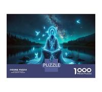 1000 Piece Jigsaw Puzzles for Adults Teenagers Mystical Night Meditation Scene Puzzles for Adults Fun Games Difficult Hard Birthday And Unique Gifts 52x38cm/1000pcs