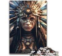 1000 Piece Jigsaw Puzzles for Adults Teenagers Native American Portrait Learning Educational Impossible Game Birthday Gift 38x52cm