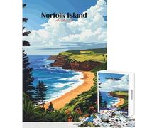 1000 Piece Jigsaw Puzzles for Adults Teenagers Norfolk Island Beach DIY Toys Gift For Birthdays Educational Games Decompressing Intellectual Size 38x52cm