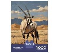 1000 Piece Jigsaw Puzzles for Adults Teenagers Oryx in The Desert Jigsaws for Adults Relaxing Games Wall Art Difficult And Challenge 70x50cm/1000pcs