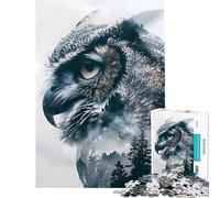 1000 Piece Jigsaw Puzzles for Adults Teenagers Owl Silent Watcher Jigsaw 1000 Pieces DIY Toys Analysis And Logic Challenging Game Gifts (38x26cm)