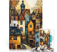1000 piece jigsaw puzzles for adults & teenagers “Pueblo” Made of wood，for 14+ Educational Learning Toys Family Games Difficult Hard Gifts for Women Men 。size：50x75cm/14.96x20.47inch