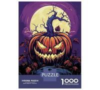 1000 Piece Jigsaw Puzzles for Adults Teenagers Pumpkin Moon Halloween Puzzles for Adults Fun Games Difficult Hard Birthday And Unique Gifts 52x38cm/1000pcs
