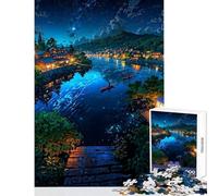 1000 Piece Jigsaw Puzzles for Adults Teenagers Quiet Nights on The River 1000 Jigsaw Puzzle Educational Games Gifts for Women Men Learning Educational (38x52cm)
