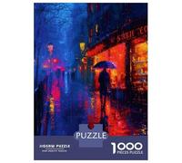 1000 Piece Jigsaw Puzzles for Adults Teenagers Rainy Night in Paris Jigsaw Family Game Difficult Challenge Difficult And Challenge 52x38cm/1000pcs