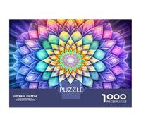 1000 Piece Jigsaw Puzzles for Adults Teenagers Sacred Geometry Mandala Adult Puzzles Fun Games Improve Memory Unique Gifts for Birthday And Christmas 38x26cm/1000pcs