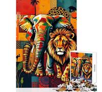 1000 Piece Jigsaw Puzzles for Adults Teenagers Savannah Collage Educational Games A Work of Art Anti-Stress Toys Every Piece Is Unique - (38X52CM)