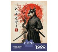1000 Piece Jigsaw Puzzles for Adults Teenagers Schnauzer Samurai Jigsaws for Adults Fun Games For Family Fun Birthday And Unique Gifts 70x50cm/1000pcs