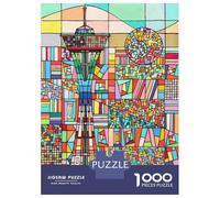 1000 Piece Jigsaw Puzzles for Adults Teenagers Seattle Space Needle Mosaic Puzzles for Adults Fun Games Difficult Hard Birthday And Unique Gifts 38x26cm/1000pcs