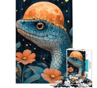 1000 Piece Jigsaw Puzzles for Adults Teenagers Snake with Moon Crown Puzzle for Adults Family Game Difficult Hard for Is Ideal As A Gifts (Size 38x52cm)