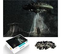 1000 piece jigsaw puzzles for adults & teenagers Space Fantasy Alien Planet Made of wood Suitable for ages 14 and up Train your brain and your hands Christmas game Gifts 。size:50x75cm