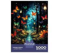 1000 Piece Jigsaw Puzzles for Adults Teenagers Stained Glass Forest Pathway Jigsaw Family Game Difficult Challenge Difficult And Challenge 70x50cm/1000pcs
