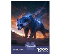 1000 Piece Jigsaw Puzzles for Adults Teenagers Starry Raccoon Jigsaw Puzzle Fun Games Difficult Challenge Parent-child Interaction 52x38cm/1000pcs