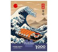 1000 Piece Jigsaw Puzzles for Adults Teenagers Sushi Great Wave Puzzles for Adults Family Game Home Decoration Birthday And Unique Gifts 52x38cm/1000pcs