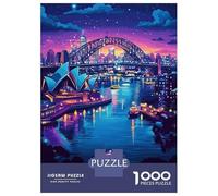 1000 Piece Jigsaw Puzzles for Adults Teenagers Sydney Harbour Night Puzzles for Adults Toy Wall Decor Hand Speed Race Difficult And Challenge 70x50cm/1000pcs