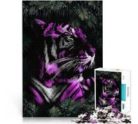 1000 Piece Jigsaw Puzzles for Adults teenagers Tiger in the rain Made of wood Suitable for people aged 14 and above Family Fun It is ideal as a gift for the whole family。size：50x75cm