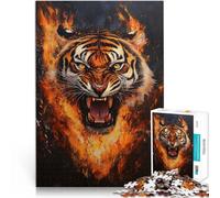 1000 piece jigsaw puzzles for adults & teenagers tiger roar Made of cardboard Suitable for ages 14 and up Challenging play toys It is ideal as a gift for the whole family。size:26x38cm/10.24x14.96inch