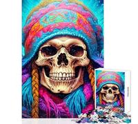 1000 Piece Jigsaw Puzzles for Adults Teenagers Trippy Tranquility Skull Hands-on Game for The Whole Family DIY Toys Unique Birthday And Xmas Gifts (38X52CM)