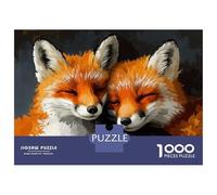 1000 Piece Jigsaw Puzzles for Adults Teenagers Two Foxes Cuddling Adult Puzzles Fun Games Improve Memory Unique Gifts for Birthday And Christmas 38x26cm/1000pcs