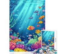1000 Piece Jigsaw Puzzles for Adults Teenagers Underwater Coral Reef Educational Games A Work of Art Anti-Stress Toys Every Piece Is Unique - (38X26CM)