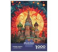 1000 Piece Jigsaw Puzzles for Adults Teenagers Vibrant St. Basil's Jigsaw Puzzle Fun Games Difficult Challenge Parent-child Interaction 52x38cm/1000pcs