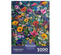 1000 Piece Jigsaw Puzzles for Adults Teenagers Vibrant Wildflower Garden-4 Jigsaw Puzzle Fun Games Difficult Challenge Parent-child Interaction 52x38cm/1000pcs
