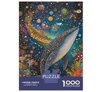 1000 Piece Jigsaw Puzzles for Adults Teenagers Whale's Cosmic Dance Puzzles for Adults Fun Games Difficult Hard Birthday And Unique Gifts 52x38cm/1000pcs