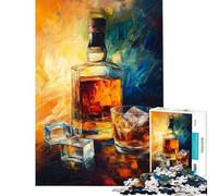 1000 Piece Jigsaw Puzzles for Adults Teenagers Whiskey Glow A Liquid Symphony Toys Educational Games Hands-on Game For Family Fun Secret Santa Gifts (size 38x52cm)