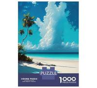 1000 Piece Jigsaw Puzzles for Adults Teenagers White Sands Beach Adult Puzzles Fun Games Improve Memory Unique Gifts for Birthday And Christmas 70x50cm/1000pcs