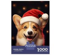 1000 Piece Jigsaw Puzzles for Adults Teenagers Xmas Corgi Wall Art Puzzles for Adults Fun Games Difficult Hard Birthday And Unique Gifts 70x50cm/1000pcs
