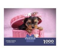 1000 Piece Jigsaw Puzzles for Adults Teenagers Yorkie Puppy Adult Puzzles Fun Games Improve Memory Unique Gifts for Birthday And Christmas 70x50cm/1000pcs