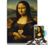 1000 Piece Jigsaw Puzzles for Adults & Teens Abstract Mona Lisa,Challenging Game for Is Ideal As A Gift for The Whole Family (38x26cm)