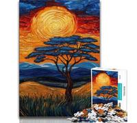1000 Piece Jigsaw Puzzles for Adults & Teens African Grasslands,Challenging Game Toys Wall Decoration Unique Birthday And Xmas Gifts (38x26cm)