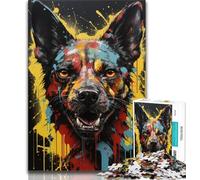1000 Piece Jigsaw Puzzles for Adults & Teens African Hyena Puzzles,with Matching Poster And Trivia Sheet for And Age 14 Years Up (size 75x50cm)
