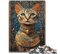 1000 Piece Jigsaw Puzzles for Adults & Teens Ancient Egyptian Cat Challenging Game And Family Play A Work of Art for Age 14 50x75cm