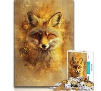 1000 Piece Jigsaw Puzzles for Adults & Teens Animal Fox 1000 Pieces for Adults,Secret Santa Gifts for Age 14 Years Up (size 75x50cm)