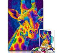 1000 Piece Jigsaw Puzzles for Adults & Teens Animal Giraffe Teenager Jigsaw,Stress Reliever Staycation Kill Time Home Decoration Toys (size 75x50cm)