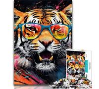 1000 Piece Jigsaw Puzzles for Adults & Teens Animal Tigers Teenager Jigsaw,Stress Reliever Staycation Kill Time Home Decoration Toys (size 75x50cm)