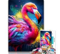 1000 Piece Jigsaw Puzzles for Adults & Teens Art Psychedelic Flamingo Puzzles for Teenagers,learning Educational for Is Ideal As A Gift for The Whole Family 75x50cm