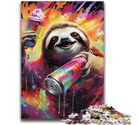 1000 Piece Jigsaw Puzzles for Adults & Teens Art Sloth 1000 Piece Puzzle,Family Educational Games Home Decoration Gift (50x75cm)