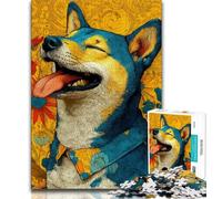 1000 Piece Jigsaw Puzzles for Adults & Teens Artistic Shiba Inu Puzzles,is Ideal As Gifts for The Whole Family Suitable for And 14 38x26cm