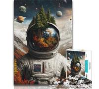 1000 Piece Jigsaw Puzzles for Adults & Teens Astronaut Mountains 1000 Pieces for Adults,Secret Santa Gifts for Age 14 Years Up (size 75x50cm)